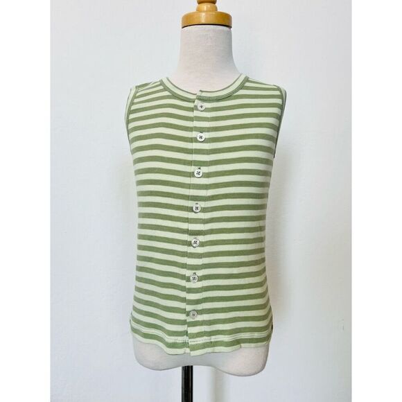 NEW kate quinn Girls 6 Organic Striped Sleeveless Knit Top - Picture 5 of 6